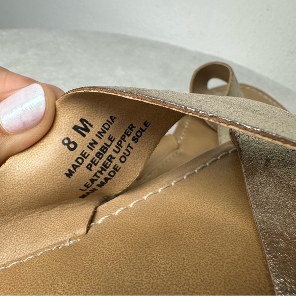 Coconuts by Matisse Pebble Metallic Sandals Leather Flats Sandals - Picture 7 of 15